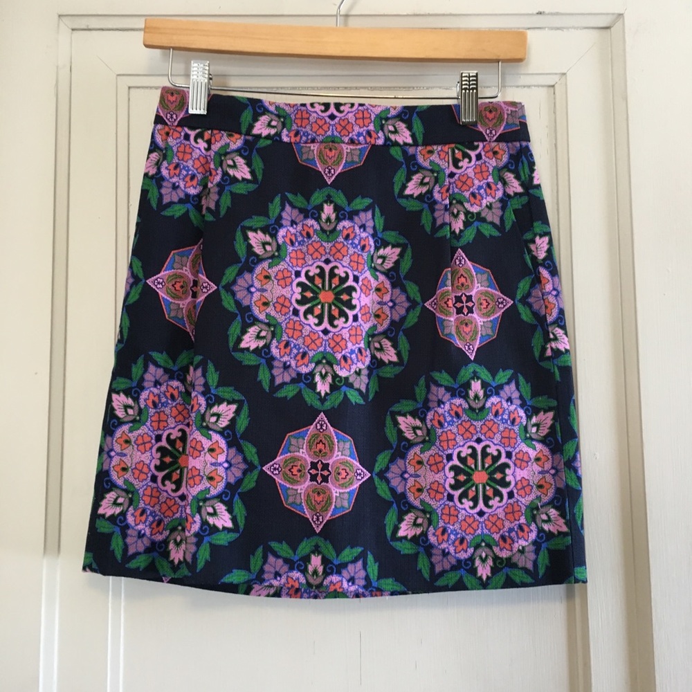 J. Crew Factory Basketweave floral skirt